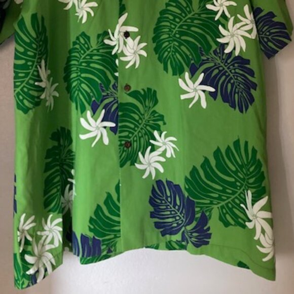 HAWAII MD FASHION MADE MENS ALOHA RESORT BEAUTY MONSTERA TAHITIAN JASMINE 2XL - Picture 3 of 10